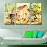 تابلو نقاشی منظره 3 تکه  کد TA0902