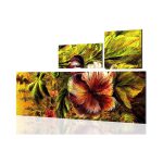 تابلو نقاشی طرح گل 3 تکه  کد TA2703 - تصویر 3
