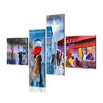 تابلو نقاشی عاشقانه 4 تکه  کد TA0310 - تصویر 3