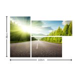 تابلو شاسی طبیعت 3 تکه  کد TA4603 - تصویر 2