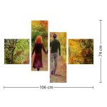 تابلو نقاشی عاشقانه 4 تکه  کد TA0308 - تصویر 2