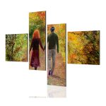تابلو نقاشی عاشقانه 4 تکه  کد TA0308 - تصویر 3
