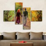 تابلو نقاشی عاشقانه 4 تکه  کد TA0308
