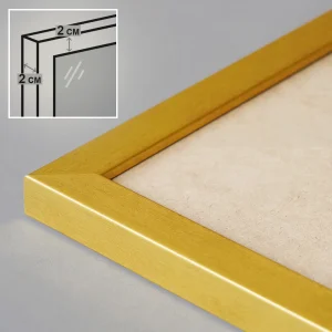 قاب عکس طلایی ساده PVC دو سانت