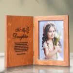 قاب عکس رومیزی چوبی طرح کتابی