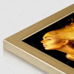 تابلو دکوراتیو سالن آرایش مشکی طلایی کد RKN-1035 - تصویر 4