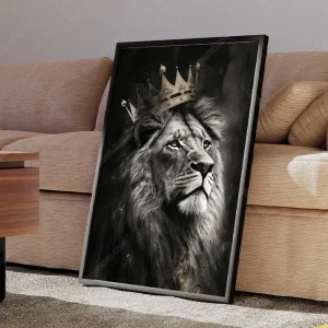 تابلو دکوراتیو طرح شیر