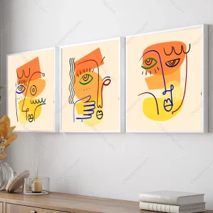 تابلو کوبیسم لاین آرت