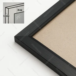 قاب عکس طرح‌دار مشکی ۳ سانت تخت